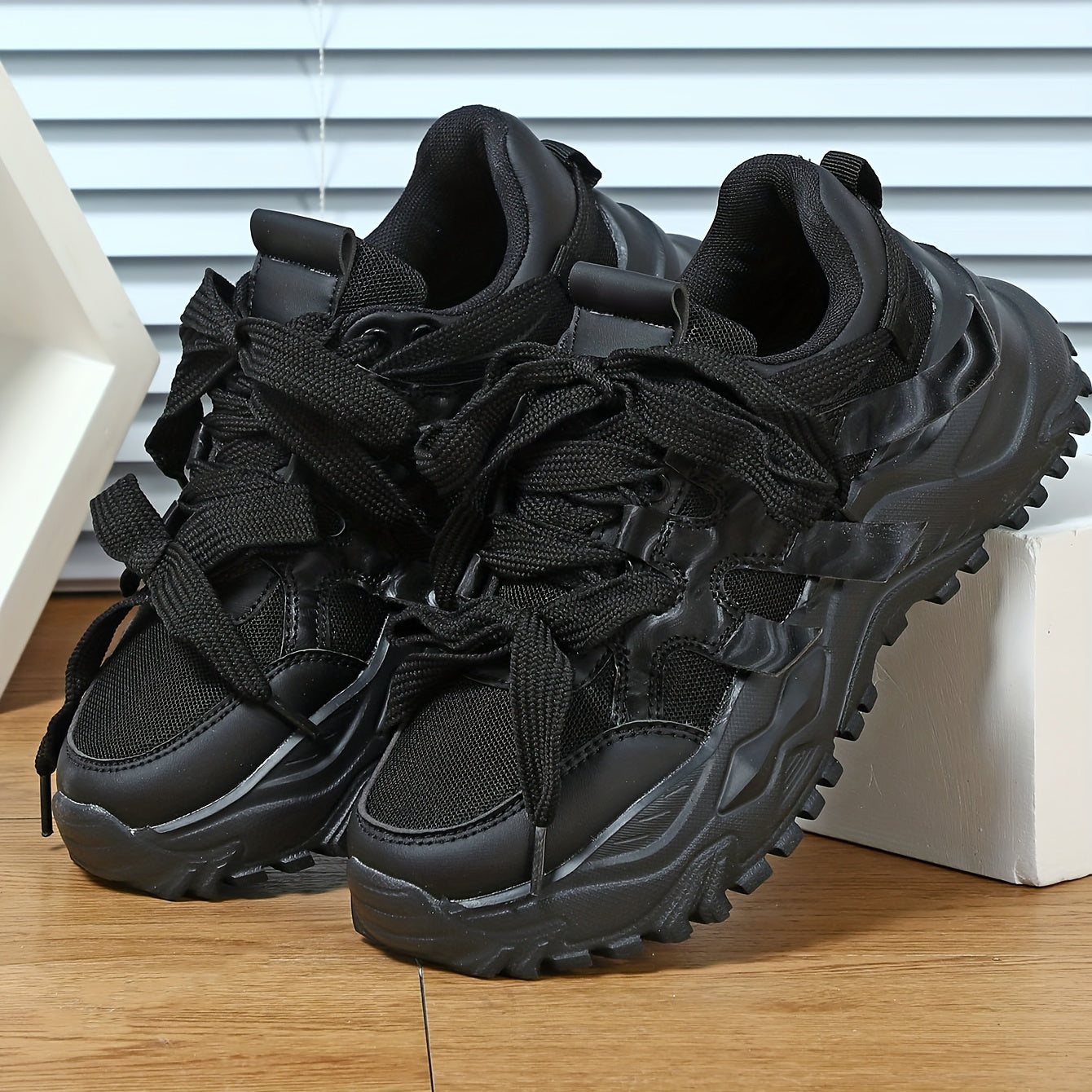 Women's Pink Chunky Sneakers - Breathable Mesh Dad Shoes, Comfortable EVA Cushioned Running & Skateboarding Shoes for All-Day Wear, Casual Fashion Outdoor Sports Footwear, Sporty Walking Shoes | Trendy Dad Shoes | EVA Cushion